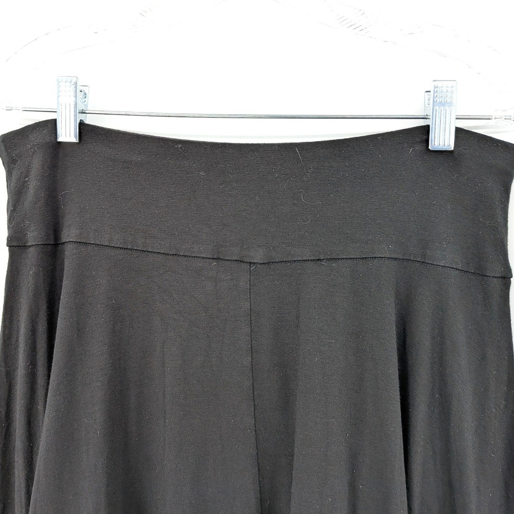 New York & Co black floral knee length skirt stretch womens small Y2K boho - Picture 5 of 5